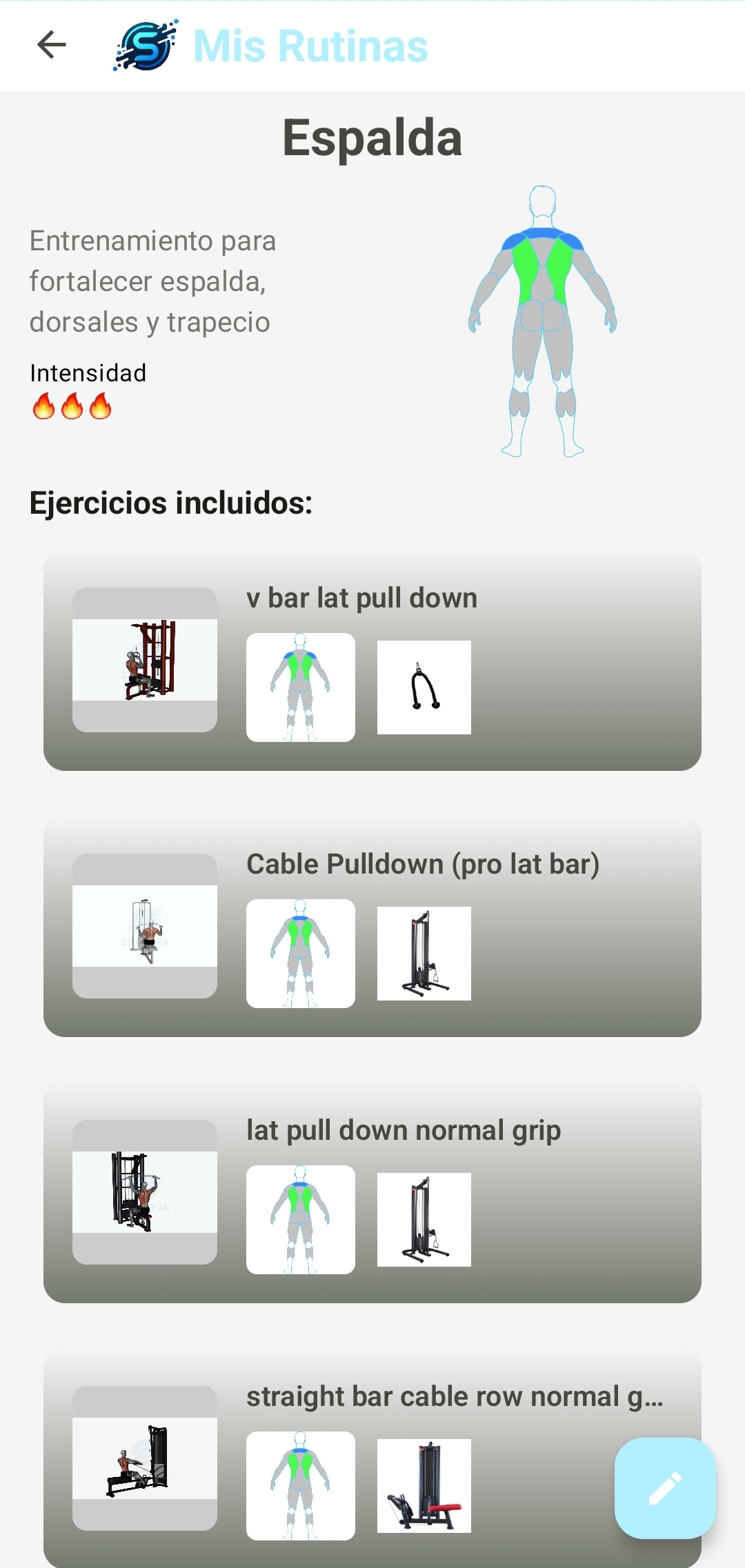 Rutinas personalizadas